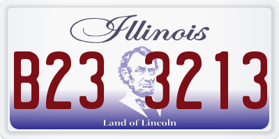 IL license plate B233213