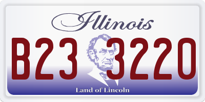 IL license plate B233220