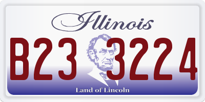 IL license plate B233224