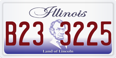 IL license plate B233225