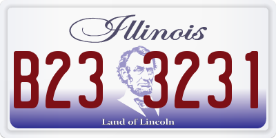IL license plate B233231