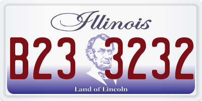 IL license plate B233232