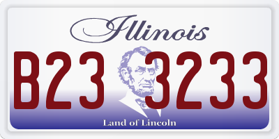 IL license plate B233233