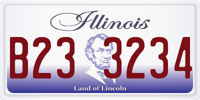IL license plate B233234