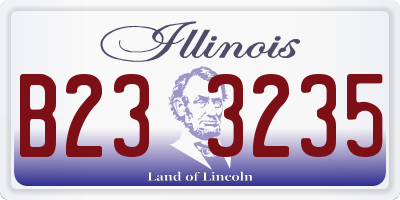 IL license plate B233235