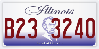 IL license plate B233240