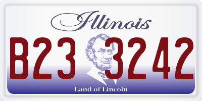 IL license plate B233242
