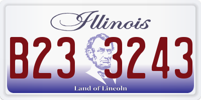 IL license plate B233243