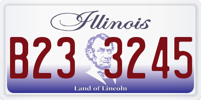 IL license plate B233245