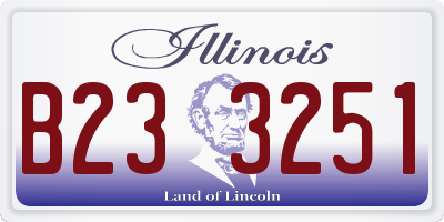 IL license plate B233251