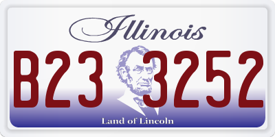 IL license plate B233252
