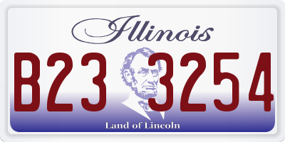 IL license plate B233254