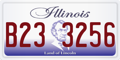 IL license plate B233256