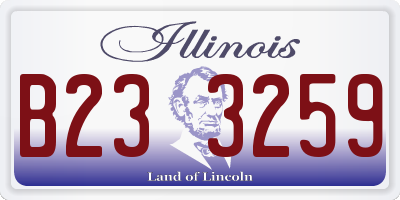 IL license plate B233259