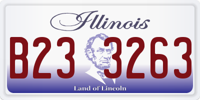 IL license plate B233263