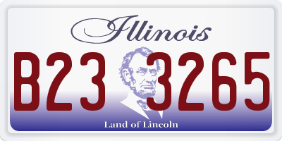 IL license plate B233265