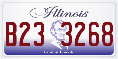 IL license plate B233268