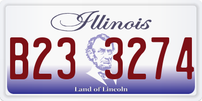 IL license plate B233274