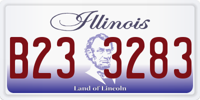 IL license plate B233283