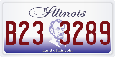 IL license plate B233289