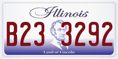 IL license plate B233292