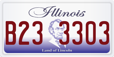 IL license plate B233303