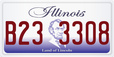 IL license plate B233308