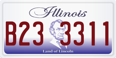 IL license plate B233311