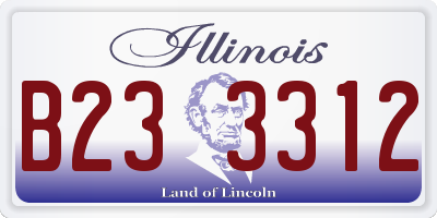 IL license plate B233312