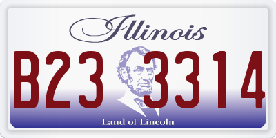 IL license plate B233314