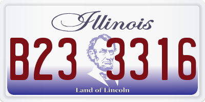 IL license plate B233316