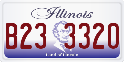 IL license plate B233320