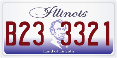 IL license plate B233321