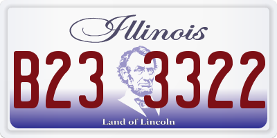 IL license plate B233322