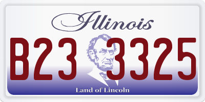 IL license plate B233325
