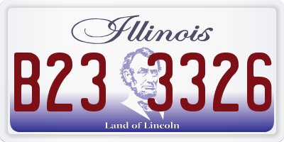 IL license plate B233326