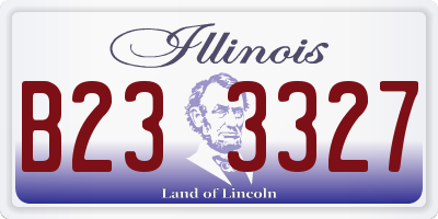 IL license plate B233327