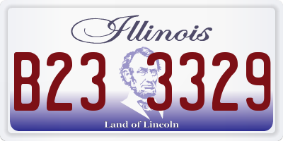 IL license plate B233329