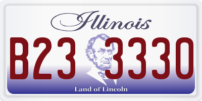 IL license plate B233330