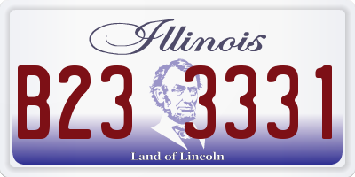 IL license plate B233331