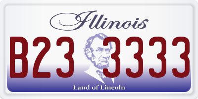 IL license plate B233333