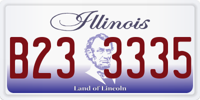IL license plate B233335