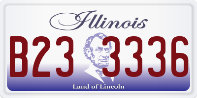 IL license plate B233336