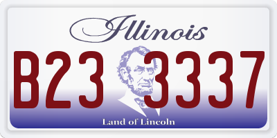 IL license plate B233337