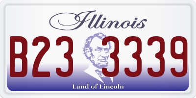 IL license plate B233339