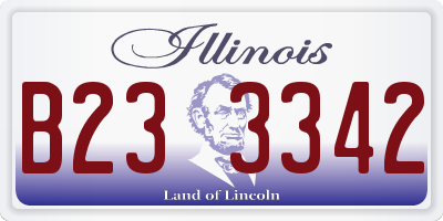 IL license plate B233342