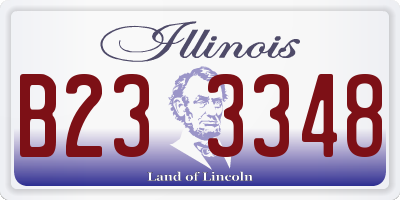 IL license plate B233348