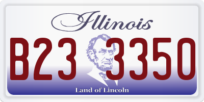 IL license plate B233350