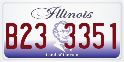IL license plate B233351