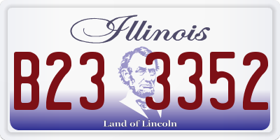 IL license plate B233352